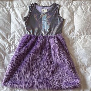 Iridescent and Purple Faux Fur Taylor Joelle “midnights” Dress